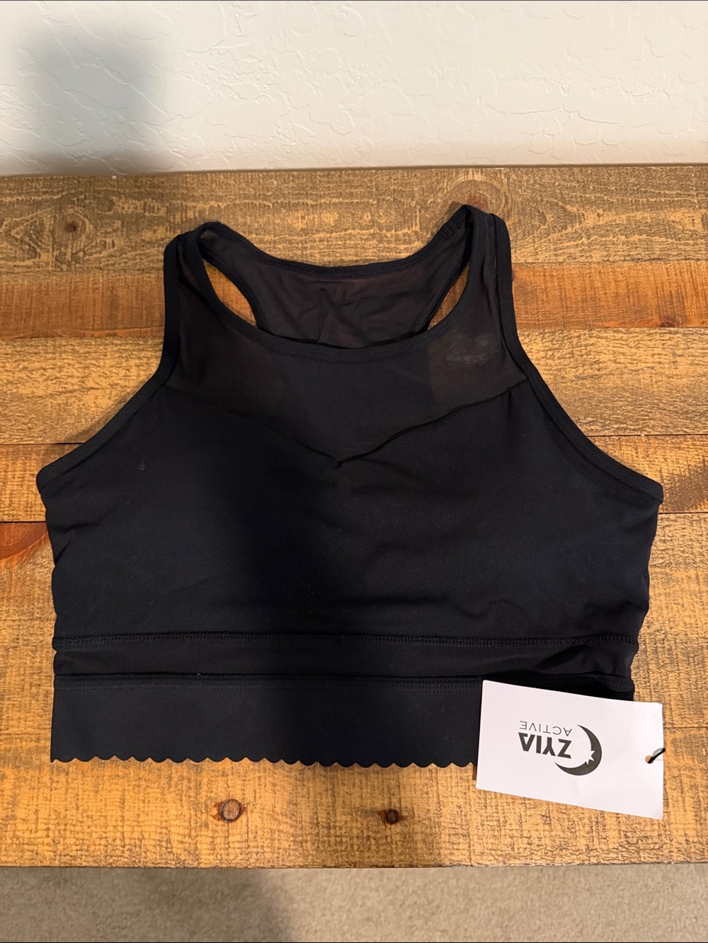 Zyia Active Women's Black Racerback Sports Bra
